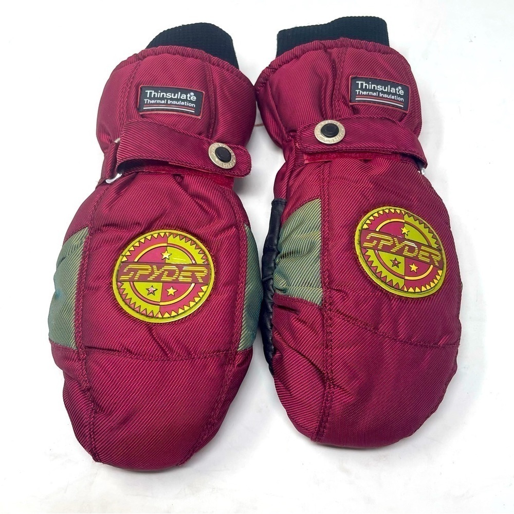 Spyder Thermal Gloved Mittens – Leather Palm, Thinsulate, Size Large (7.5)